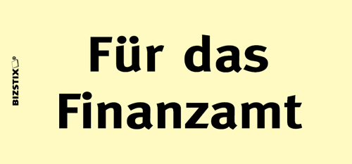 BIZSTIX® Business Haftnotizen "Für das Finanzamt"