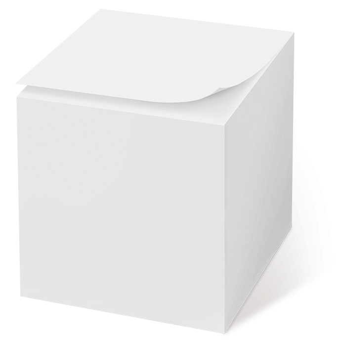 Notiz-Zettelklotz 10 x 10 x 10 cm Siebdruck individuell konfigurieren Notiz-Zettelklotz 10 x 10 x 10 cm Siebdruck individuell konfigurieren