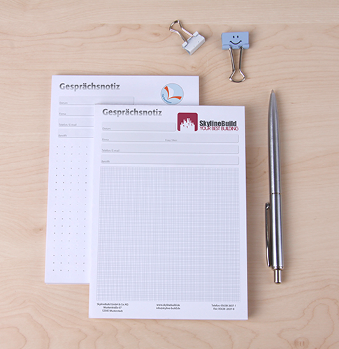 Gesprächsnotizblock A6 individuell bedruckt Gesprächsnotizblock A6 individuell bedruckt