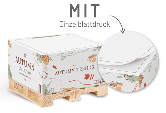 1018110022 Notiz-Zettelklotz 10 x 10 x 5 cm im Siebdruck auf Mini-Holzpalette Notiz-Zettelklotz 10 x 10 x 5 cm im Siebdruck auf Mini-Holzpalette