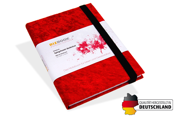 177101 BIZBOOX® Spiegelsamt dunkelrot DIN A5 BIZBOOX® Spiegelsamt dunkelrot DIN A5