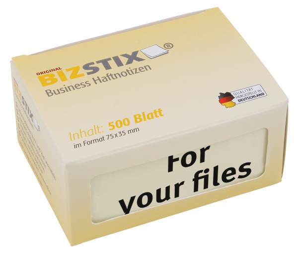 BIZSTIX® Business Haftnotizen "For your files"