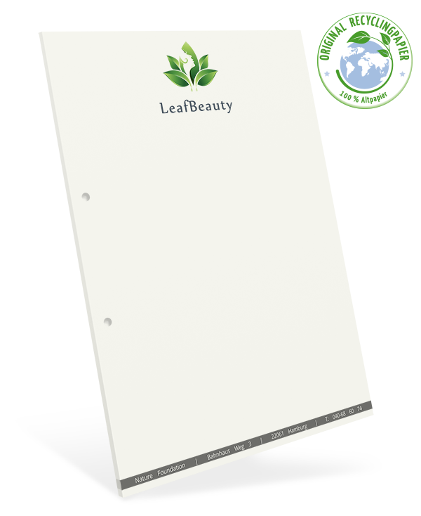 100304024009 Notizblock Recycling DIN A4 + Abheftlochung Notizblock Recycling DIN A4 + Abheftlochung