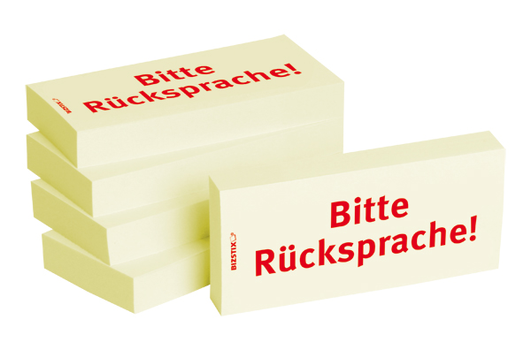 BIZSTIX® Business Haftnotizen "Bitte Rücksprache!"