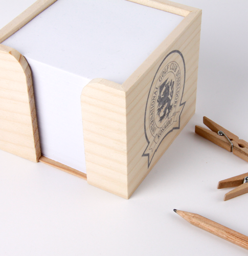 Zettelbox aus Holz – ohne Stifteköcher