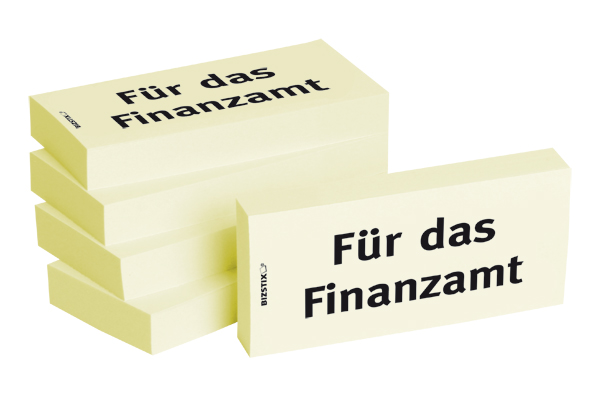 BIZSTIX® Business Haftnotizen "Für das Finanzamt"