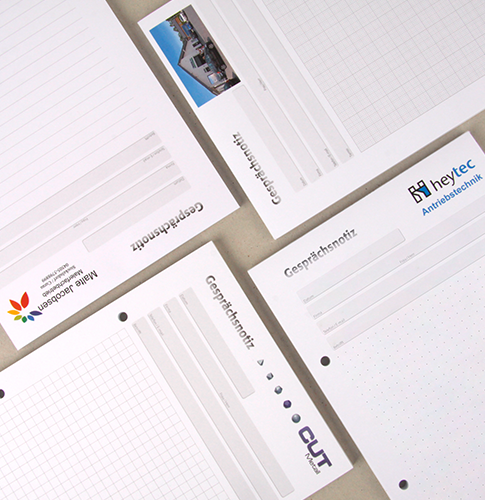 Gesprächsnotizblock A5 individuell bedruckt Gesprächsnotizblock A5 individuell bedruckt