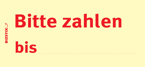 1301010126 BIZSTIX® Business Haftnotizen "Bitte zahlen bis" BIZSTIX® Business Haftnotizen "Bitte zahlen bis"
