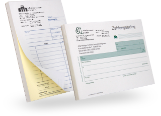 Quittungsblöcke mit persönlichem Logo & Texteindruck