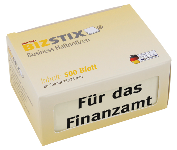 BIZSTIX® Business Haftnotizen "Für das Finanzamt" BIZSTIX® Business Haftnotizen "Für das Finanzamt"