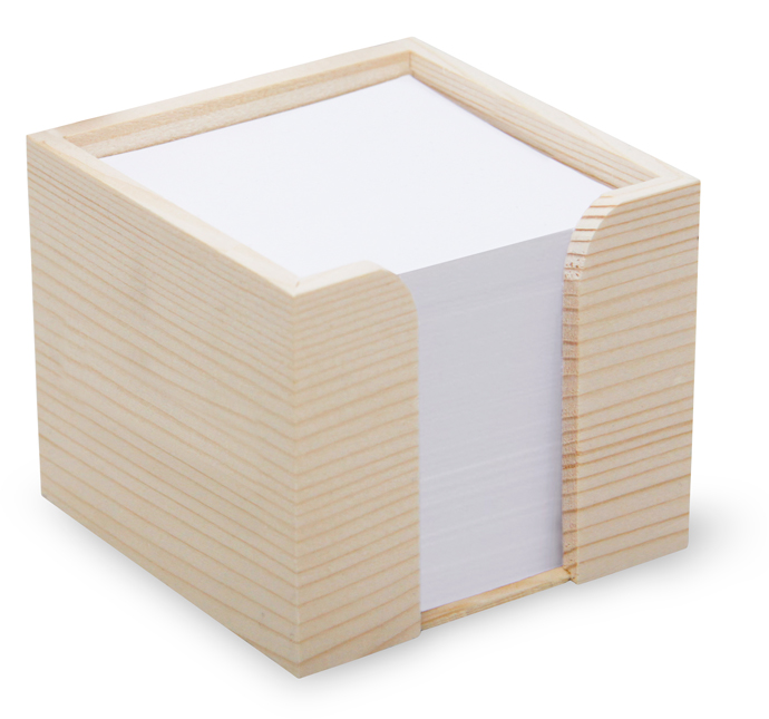 Zettelbox  aus echtem Holz 10 x 10 x 8,5 cm Siebdruck Zettelbox  aus echtem Holz 10 x 10 x 8,5 cm Siebdruck