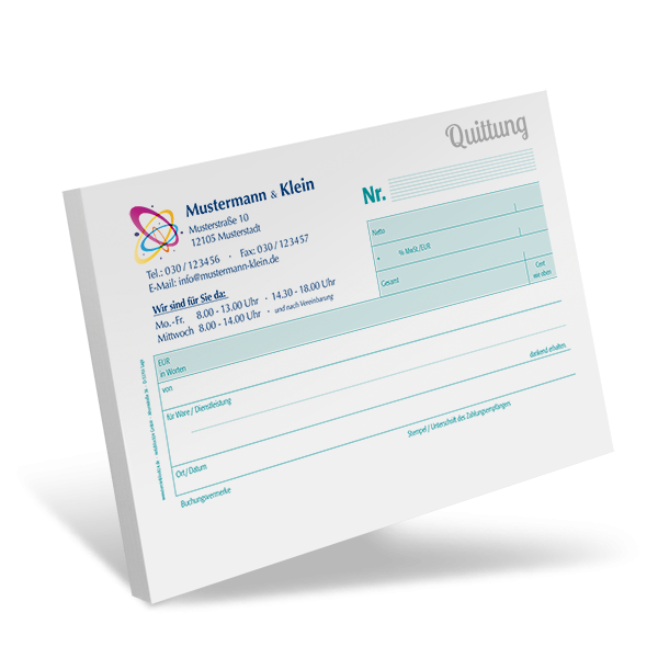 Quittungsblock #4 optional nummeriert Quittungsblock #4 optional nummeriert