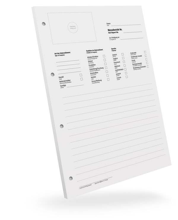 Messeberichtblock A4 liniert Messeberichtblock A4 liniert