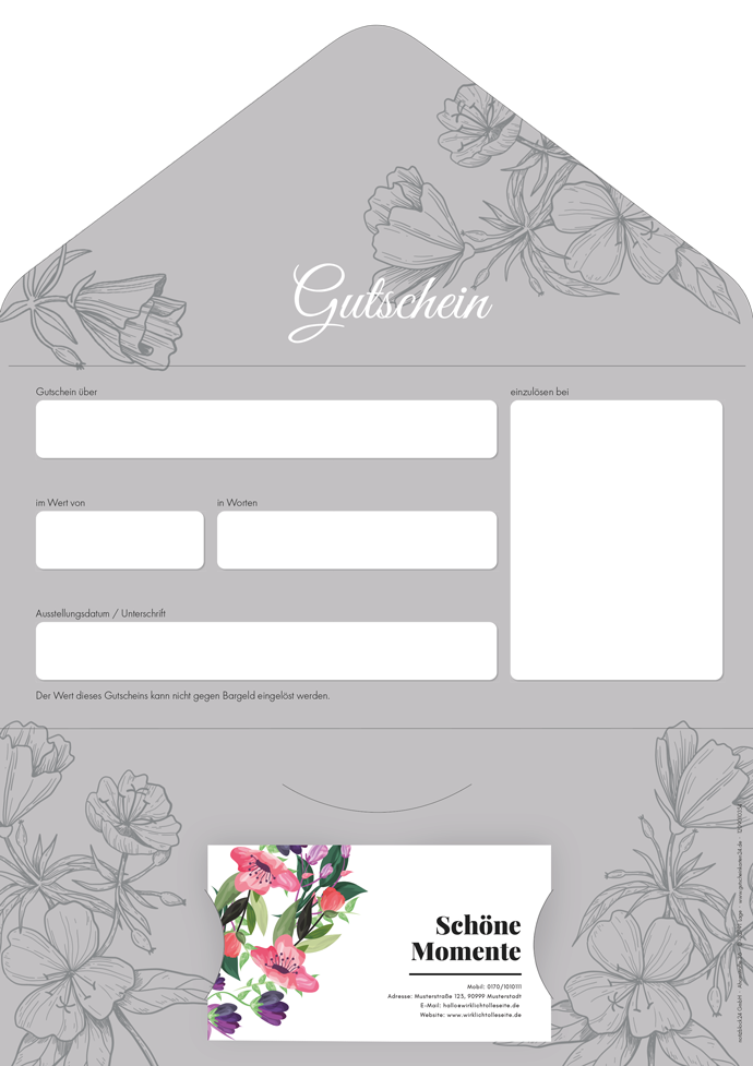Gutscheinkarte Classic "Blumenfrische" Gutscheinkarte Classic "Blumenfrische"