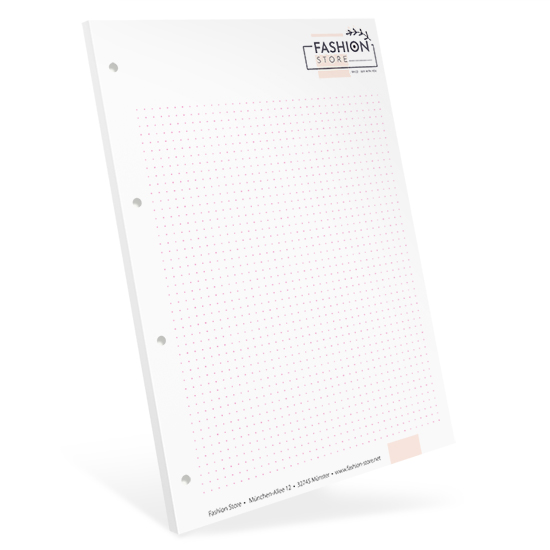 Notizblock DIN A4 + 4-fach-Abheftlochung Notizblock DIN A4 + 4-fach-Abheftlochung