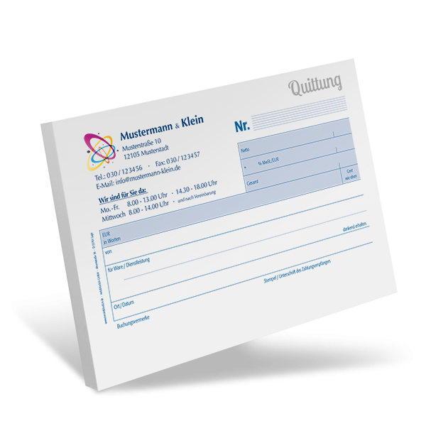 Quittungsblock #4 optional nummeriert Quittungsblock #4 optional nummeriert