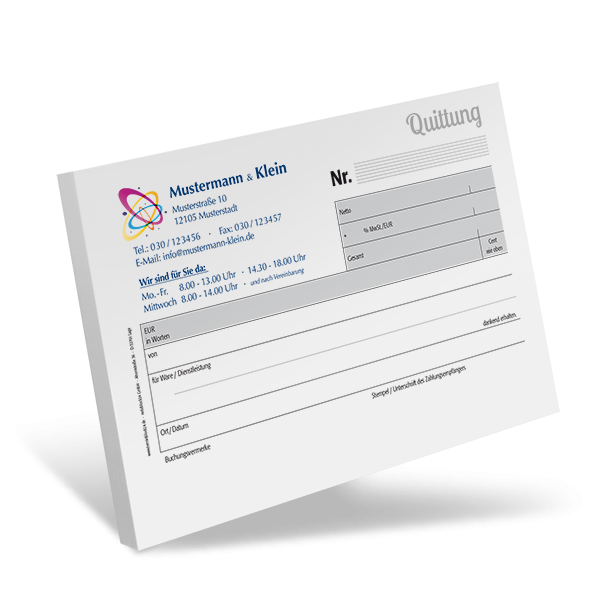 Quittungsblock #4 optional nummeriert Quittungsblock #4 optional nummeriert