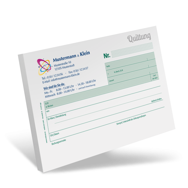 Quittungsblock #4 optional nummeriert Quittungsblock #4 optional nummeriert