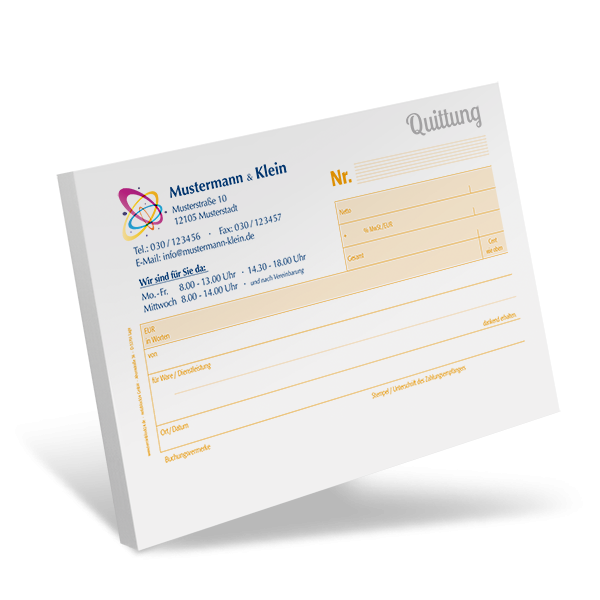 Quittungsblock #4 optional nummeriert Quittungsblock #4 optional nummeriert