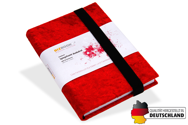 177001 BIZBOOX® Spiegelsamt dunkelrot DIN A6 BIZBOOX® Spiegelsamt dunkelrot DIN A6