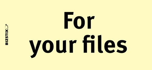 1301010145 BIZSTIX® Business Haftnotizen "For your files" BIZSTIX® Business Haftnotizen "For your files"