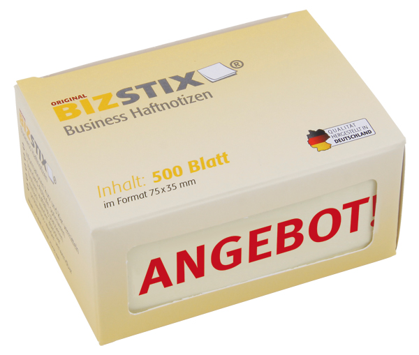 BIZSTIX® Business Haftnotizen "Angebot!"