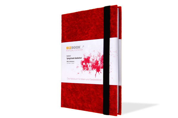 BIZBOOX® Spiegelsamt dunkelrot DIN A5 BIZBOOX® Spiegelsamt dunkelrot DIN A5