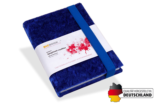 177002 BIZBOOX® Spiegelsamt royalblau DIN A6 BIZBOOX® Spiegelsamt royalblau DIN A6