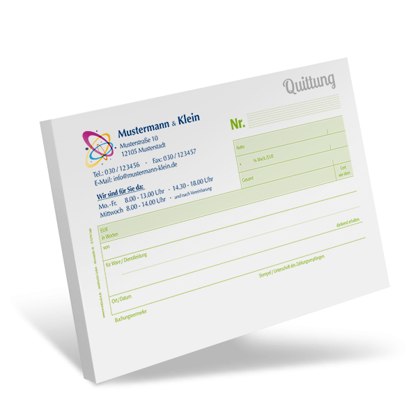 Quittungsblock #4 optional nummeriert Quittungsblock #4 optional nummeriert