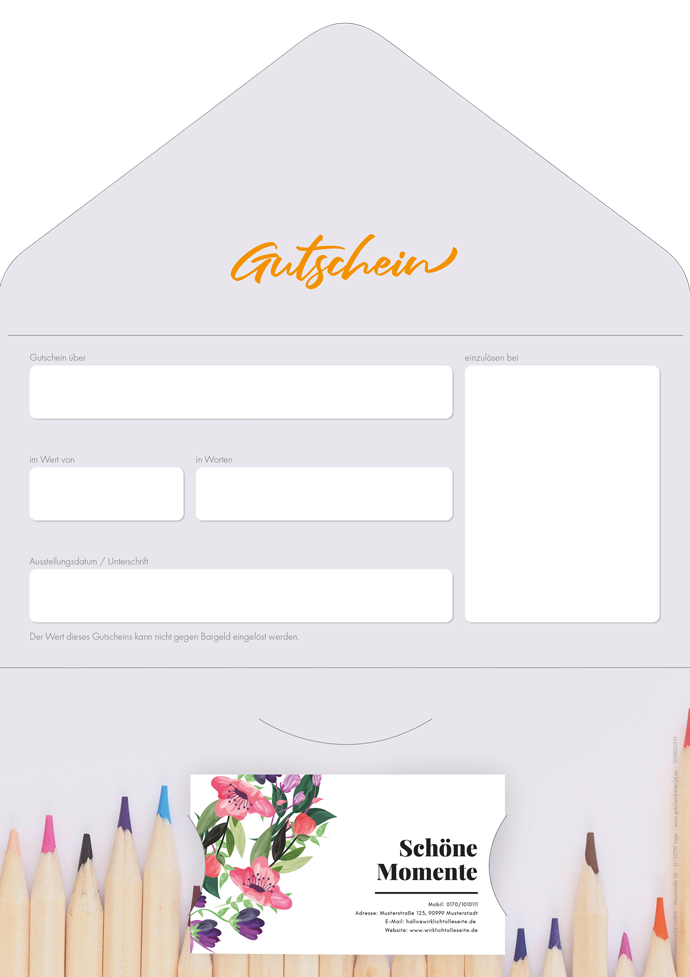 Gutscheinkarte Classic "Bastelspaß" individuell Gutscheinkarte Classic "Bastelspaß" individuell