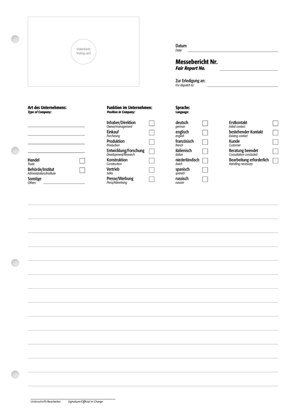 Messeberichtblock A4 liniert Messeberichtblock A4 liniert
