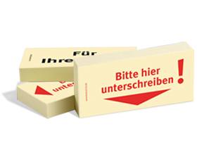 Haftnotizen mit Textaufdruck Haftnotizen mit Textaufdruck