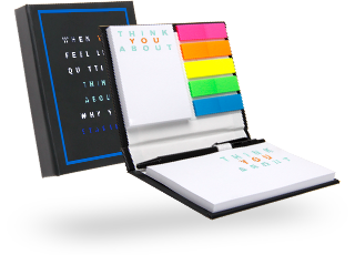 BIZSTIX® Pocket-Set Softcover Haftnotizen im Umschlag