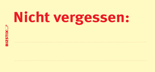 1301010142 BIZSTIX® Business Haftnotizen "Nicht vergessen" BIZSTIX® Business Haftnotizen "Nicht vergessen"