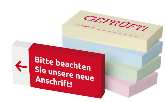 Haftnotizen mit eigenem Text Haftnotizen mit eigenem Text