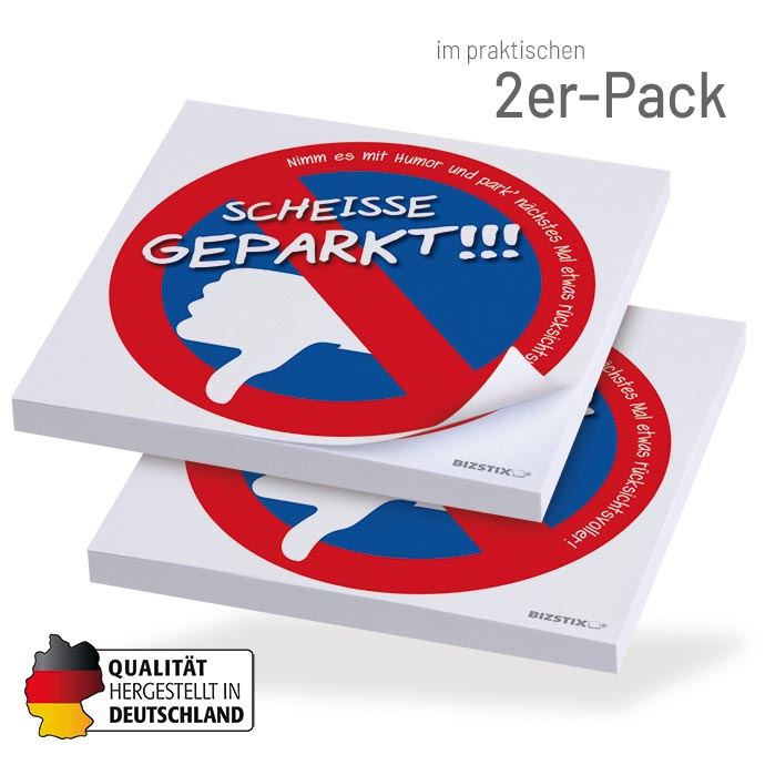 BIZSTIX® Haftnotizen Motiv "Parksünder" BIZSTIX® Haftnotizen Motiv "Parksünder"