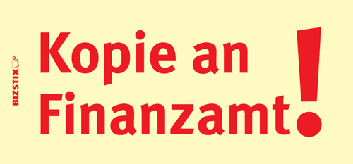 1301010157 BIZSTIX® Business Haftnotizen "Kopie an Finanzamt" BIZSTIX® Business Haftnotizen "Kopie an Finanzamt"